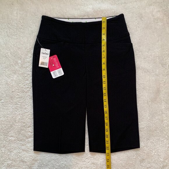 NWT Swing Control Golf Shorts Black Womens Sz 4 Masters of Tummy Control NEW - Picture 9 of 10